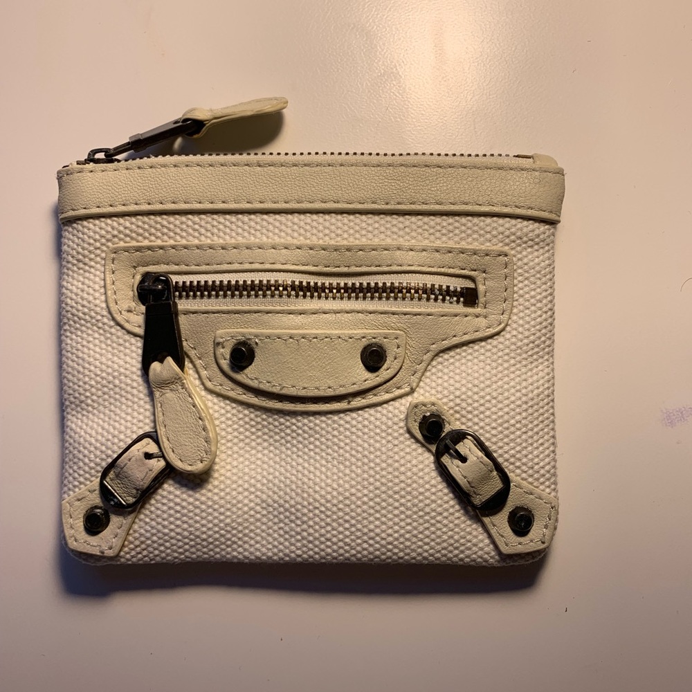 Balenciaga Moto Wallet Pouch Card Coins